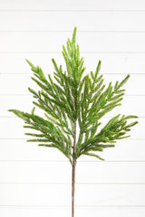 Iced Norfolk Pine Branch 30 Inch Snowy Christmas Greenery Spray