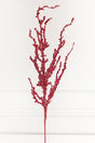 32" Red Iced Sequin Bead Spray