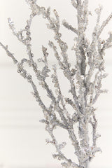 32" Silver Iced Sequin Bead Spray