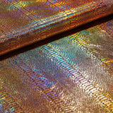 Illusion Anaconda Polyester Spandex Stretch Velvet Fabric - Iridescent Foil Print, 58/60" Width (1 Yard)