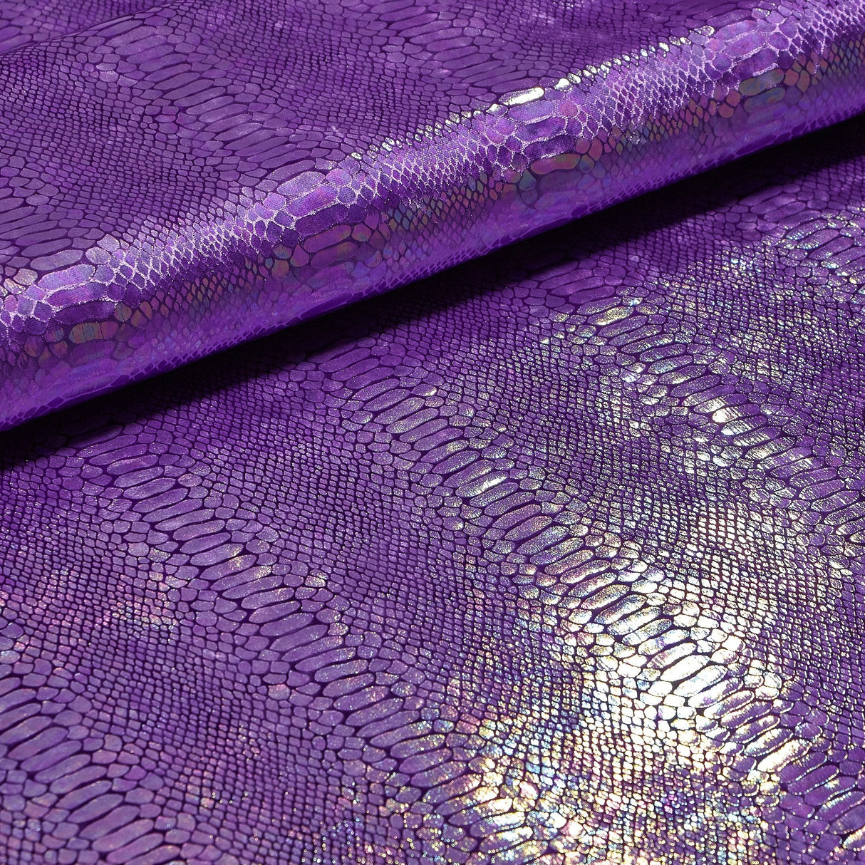 Foil Printed Stretch Velvet Anaconda