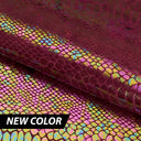 Illusion Anaconda Polyester Spandex Velvet Fabric - Iridescent Foil Print, 58/60" Width (1 Yard)
