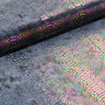 Illusion Anaconda Polyester Spandex Velvet Fabric - Iridescent Foil Print, 58/60" Width (1 Yard)