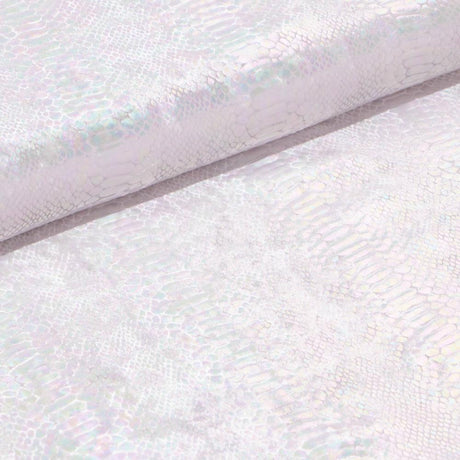 Illusion Anaconda Polyester Spandex Velvet Fabric - Iridescent Foil Print, 58/60" Width (1 Yard)