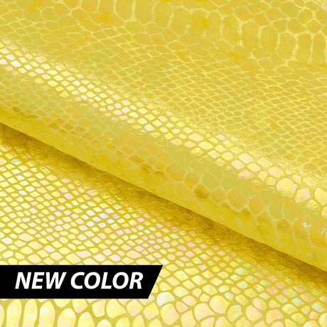 Illusion Anaconda Polyester Spandex Stretch Velvet Fabric - Iridescent Foil Print, 58/60" Width (1 Yard)