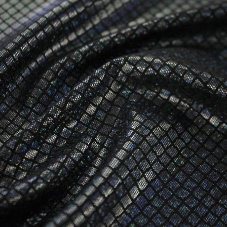 Foil Printed Spandex Black