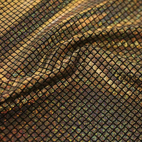Foil Printed Spandex Black