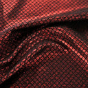 Illusion Foil Printed Nylon Spandex Fabric - Holographic Foil, Black/Black, 54" Width (1 Yard)