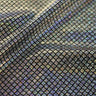Illusion Foil Printed Nylon Spandex Fabric - Holographic Foil, Black/Black, 54" Width (1 Yard)