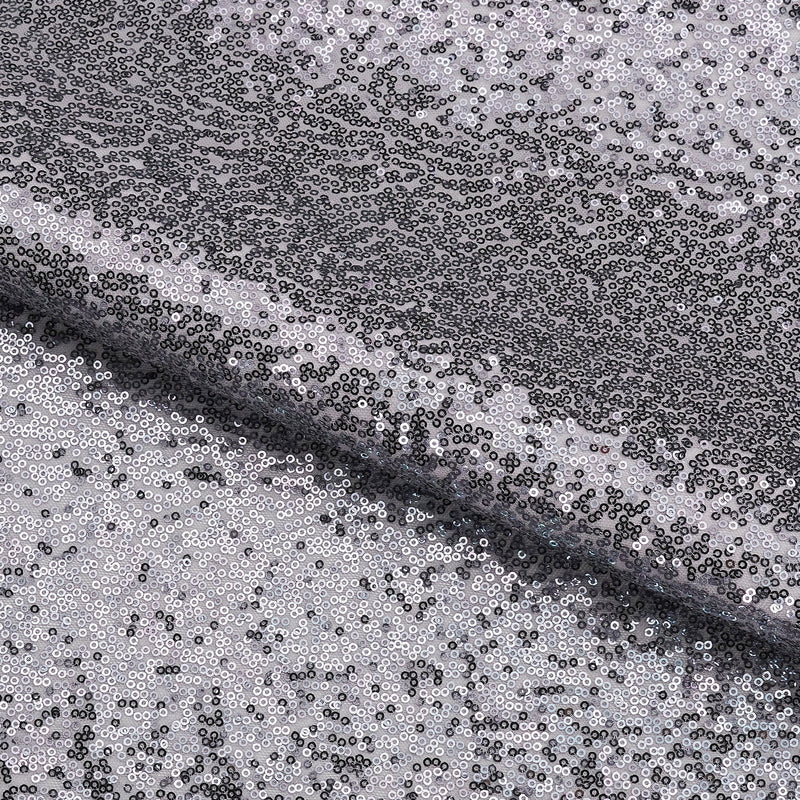 Imperial Stretch Mesh Sequin Fabric - Charcoal, 2-Way Stretch, 48" Width (1 Yard)