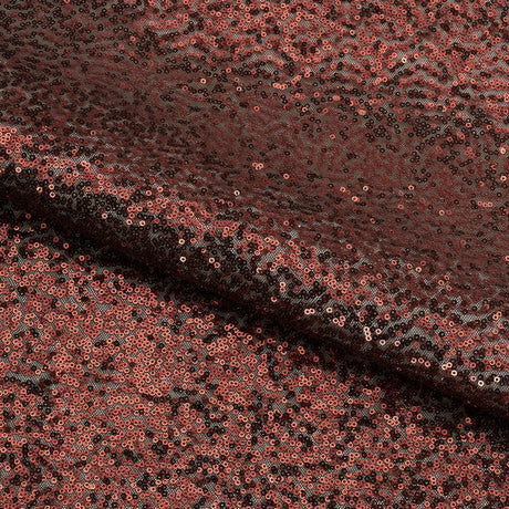 Imperial Stretch Mesh Sequin Fabric - Charcoal, 2-Way Stretch, 48" Width (1 Yard)