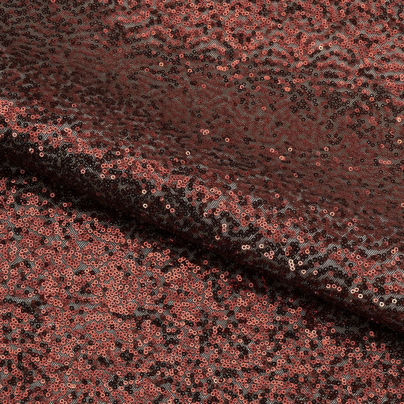 Imperial Stretch Mesh Sequin Fabric - Charcoal, 48" Width (1 Yard)