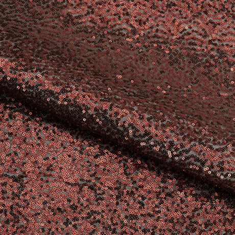 Imperial Stretch Mesh Sequin Fabric - Charcoal, 48" Width (1 Yard)