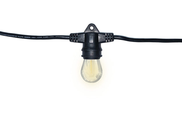 48' Warm White In-Line Patio Light Set - S14 LED Bulbs Included