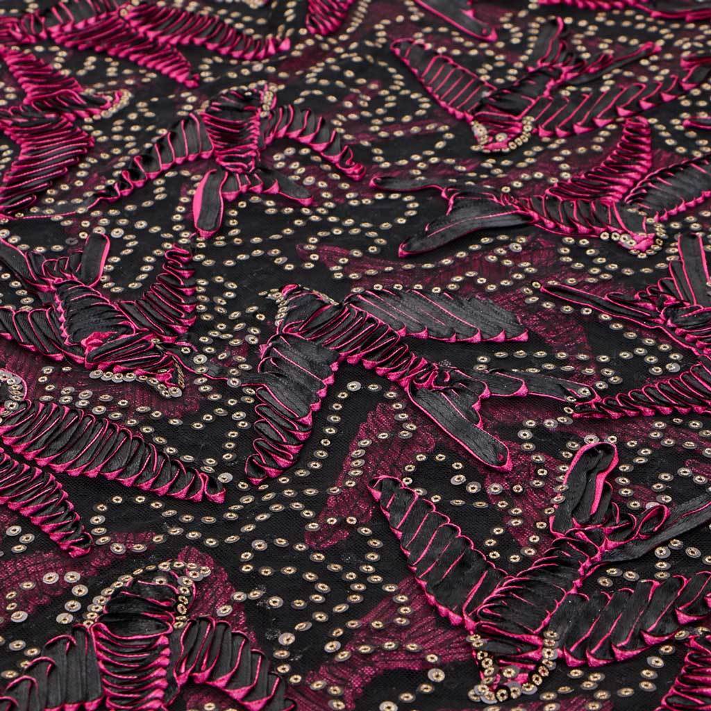 Embroidered Mesh Sequin Fabric