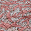 In Flight Polyester Mesh Embroidered Sequins Fabric - Gold/Navy, 57/58" Width, 230 GSM (1 Yard)