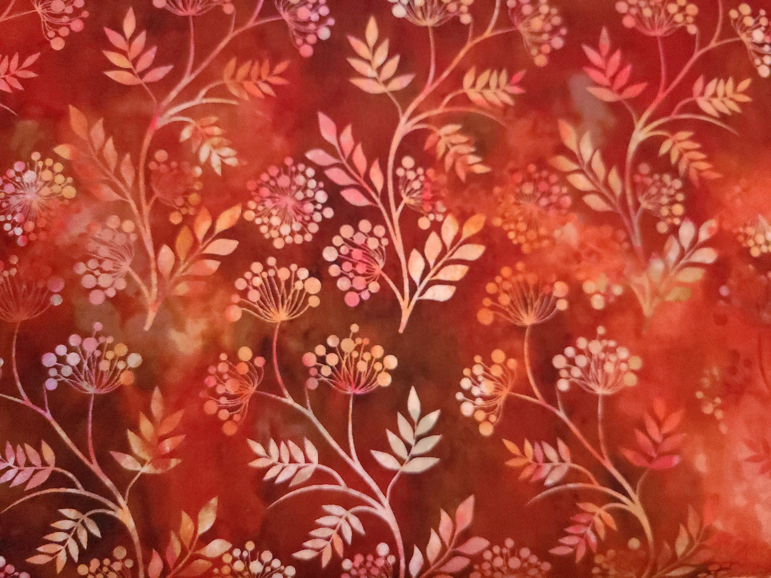 Quilting Cotton Floragraphix 5 Red Wildflower In the Beginning Fabrics