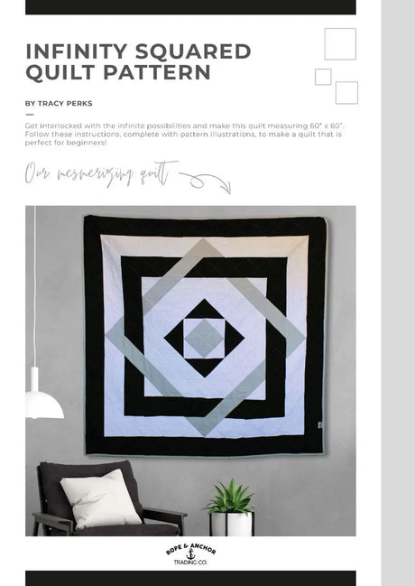 Quilt Pattern Infinity Squared 60in x 60in
