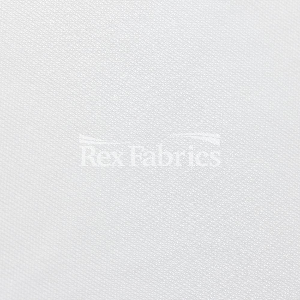Interlock Sport Polyester Spandex Fabric - White Solid, 58" Width (1 Yard)