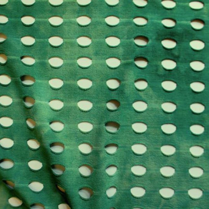 Tie Dye Mesh Fabric Forest Cream