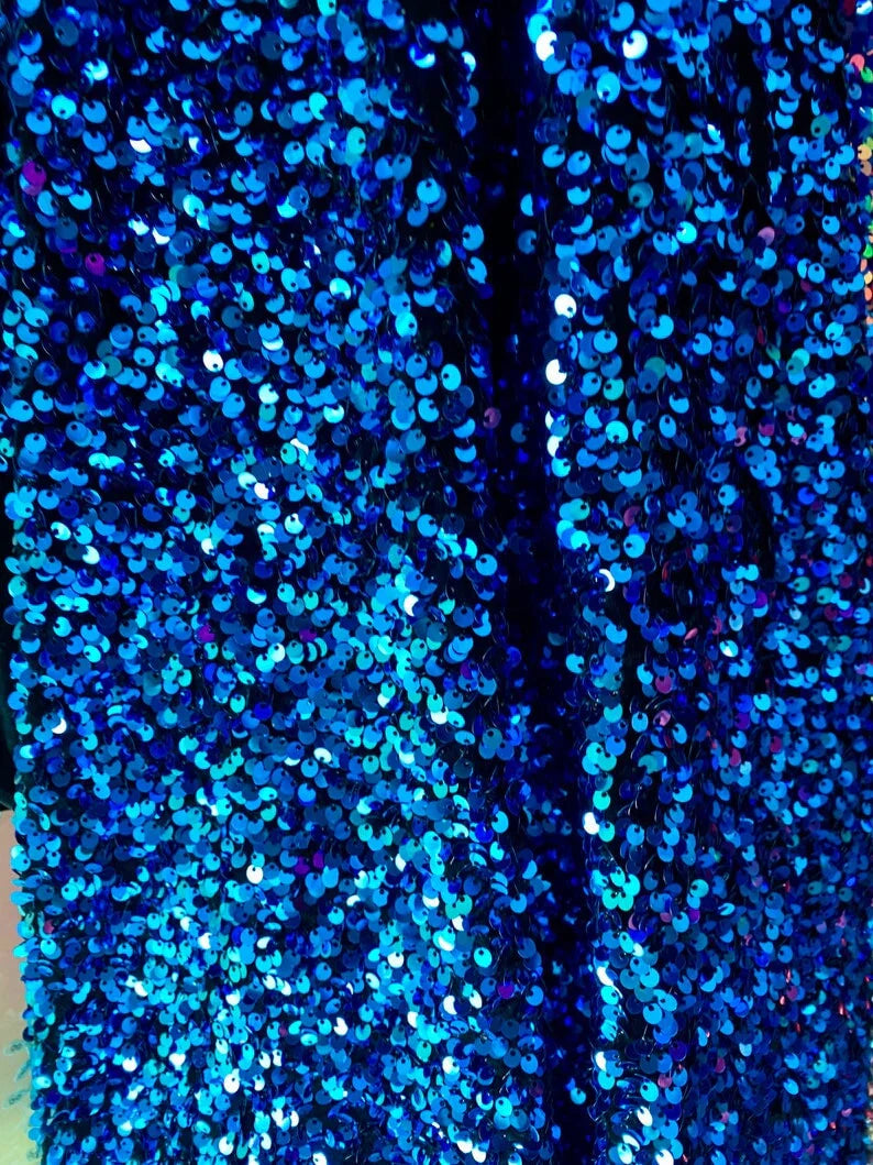 Iridescent Sequin on Velvet