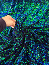 Iridescent Sequin on Velvet