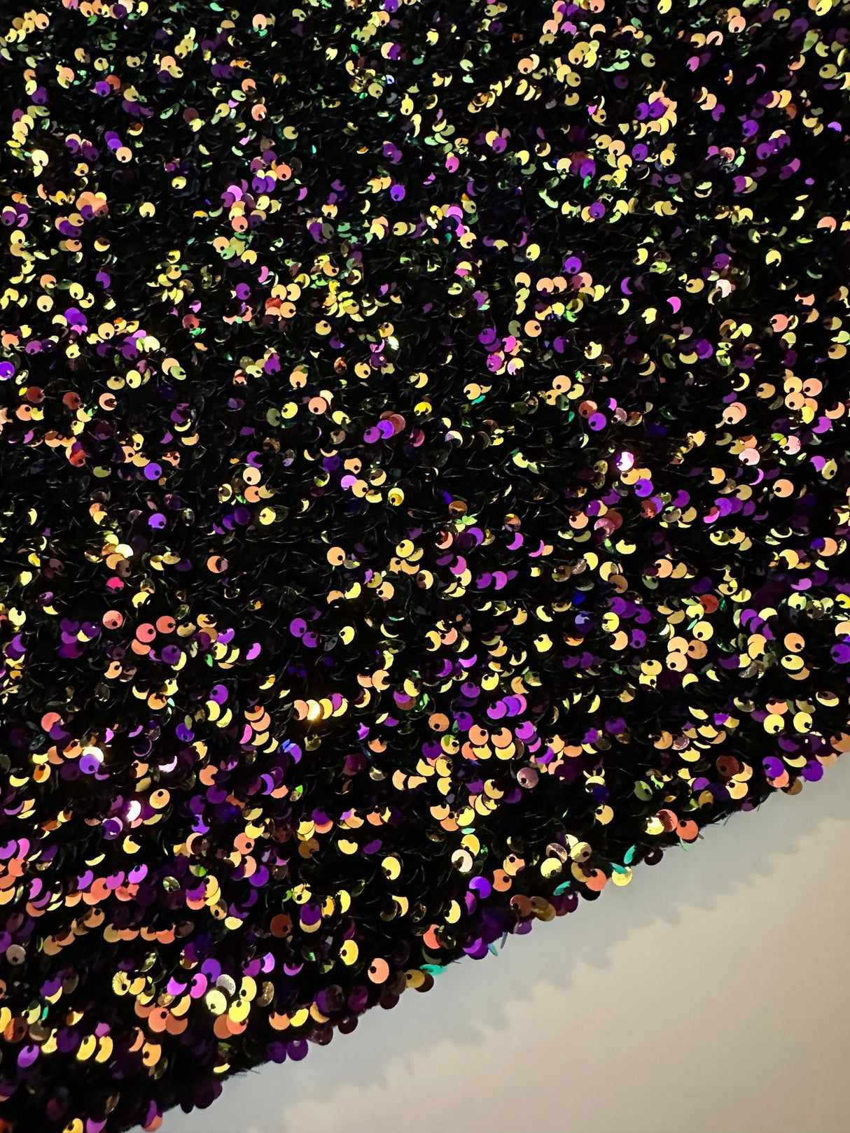 Iridescent Sequin on Velvet