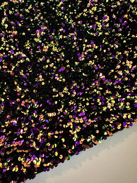 Iridescent Sequin on Velvet