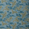 Island Areca Palm Peachskin Fabric - Blue, Khaki, Light Blue, Aqua, Sky Blue, Palm Print, 36" X 45" (1 Yard)
