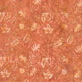Batik Cotton Leaves Brown Brownie Floral Island Batik