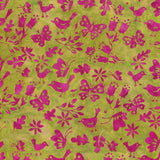 Batik Cotton Flutterwings-Green Lemongrass Floral Island Batik