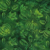 Batik Cotton Pumpkin Leaves Green Spinach Island Batik