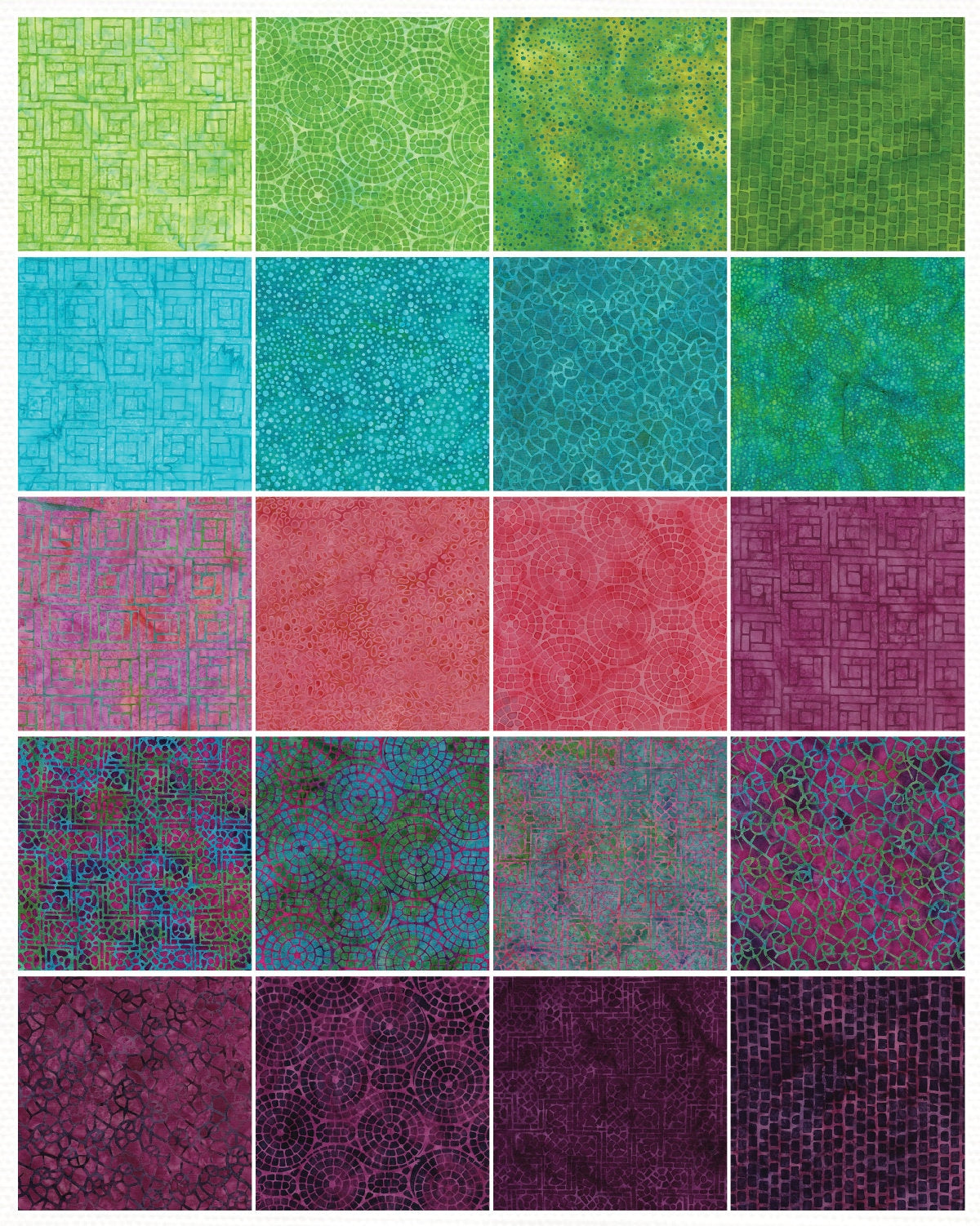 Layer Cake Batik Bits and Pieces-ST 42 Pieces 20 Designs Island Batik