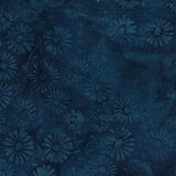 Batik Cotton Daisy-Blue Ocean Floral
