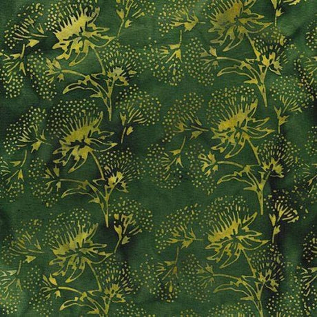 Batik Cotton Floral Herb-Green Grass