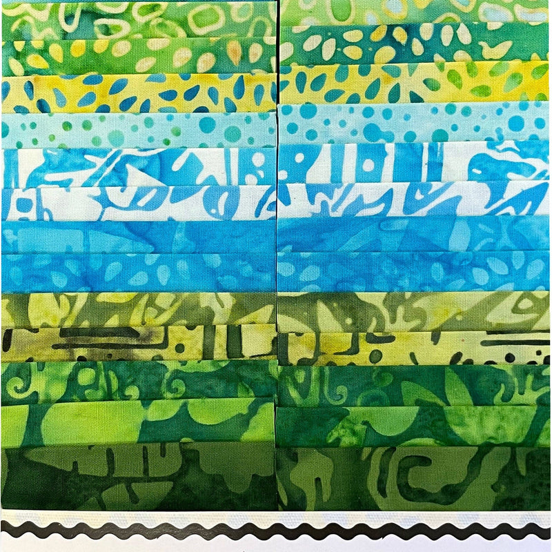 Batik Cotton Strip Pack Fruits and Veggies-SP 2.5" Island Batik