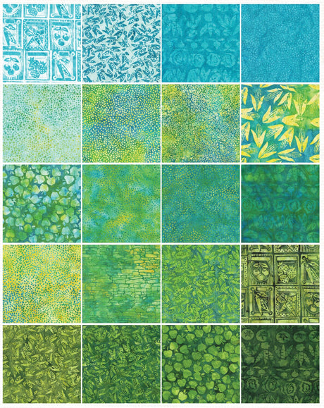 Batik Cotton Strip Pack Fruits and Veggies-SP 2.5" Island Batik