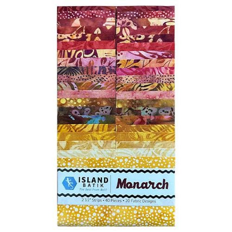 Batik Cotton Monarch-SP 2.5" Strip Pack Island Batik
