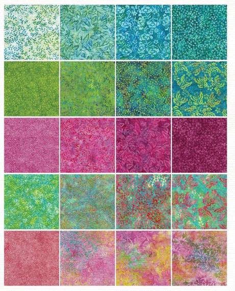 Batik Cotton Pin Dot Floral-SP Jelly Roll Precut