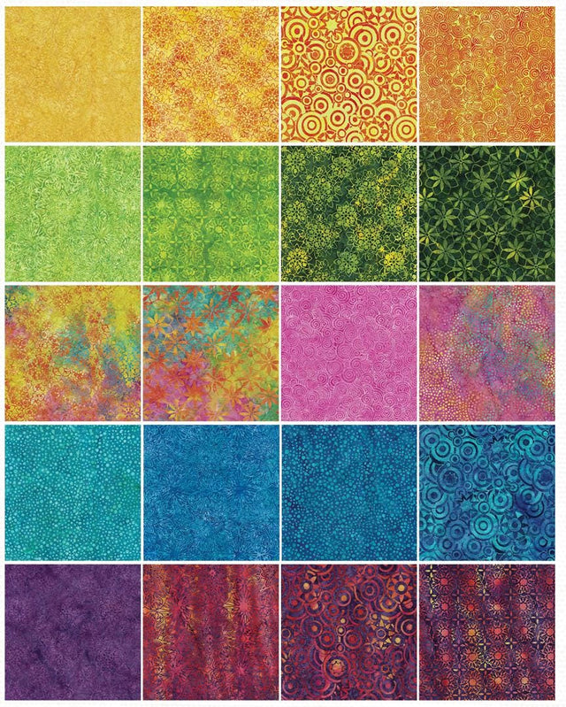 Batik Cotton Jelly Roll Prisms-SP 2.5" Strips Pack