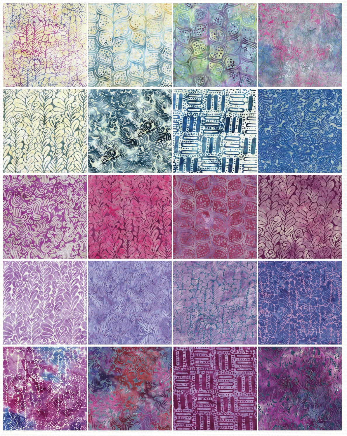 Layer Cake Batik Sorbet-ST 42 Pieces 20 Designs