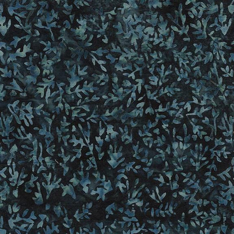 Batik Cotton Wheat-Black Raven Floral Island Batik