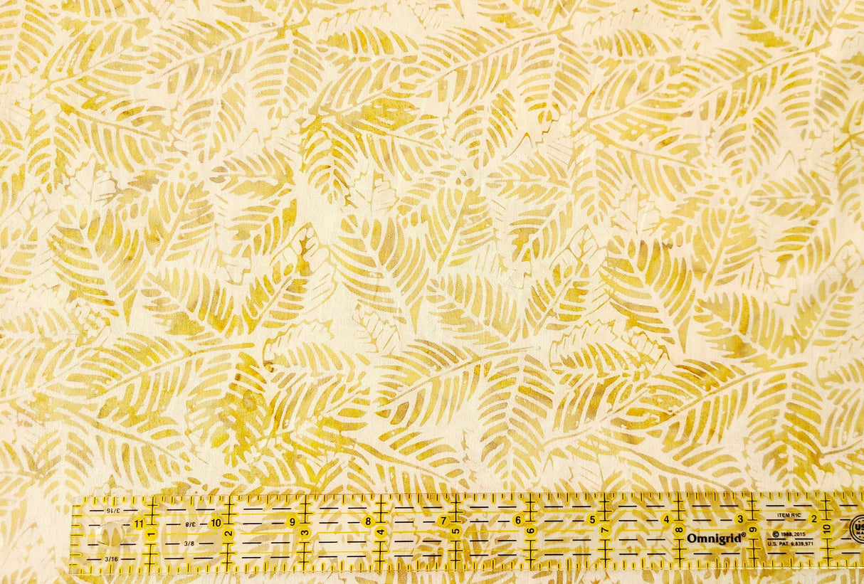 Batik Cotton Blue Ridge Mountain Yellow Pine Needles Island Batik