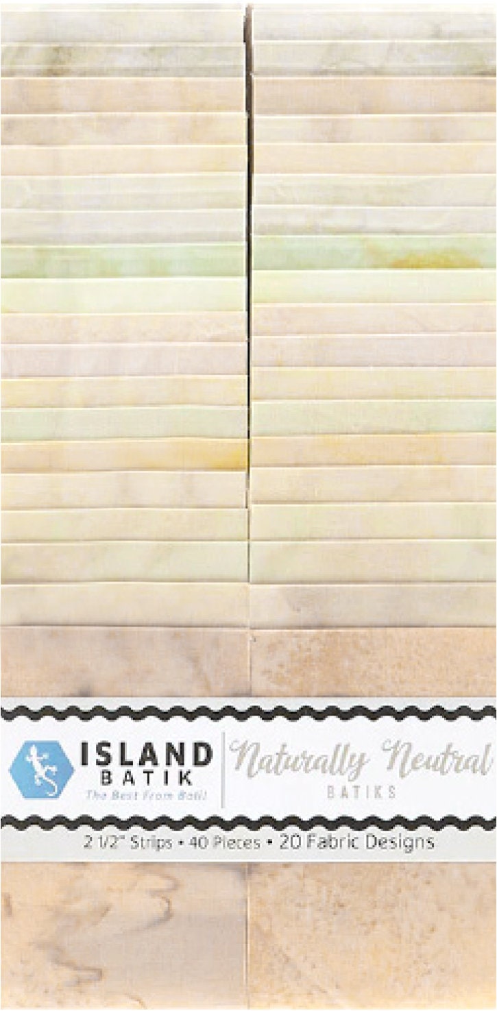 Batik Cotton Naturally Neutral-SP 2.5" Strip Pack