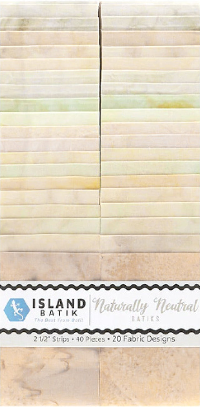 Batik Cotton Naturally Neutral-SP 2.5" Strip Pack
