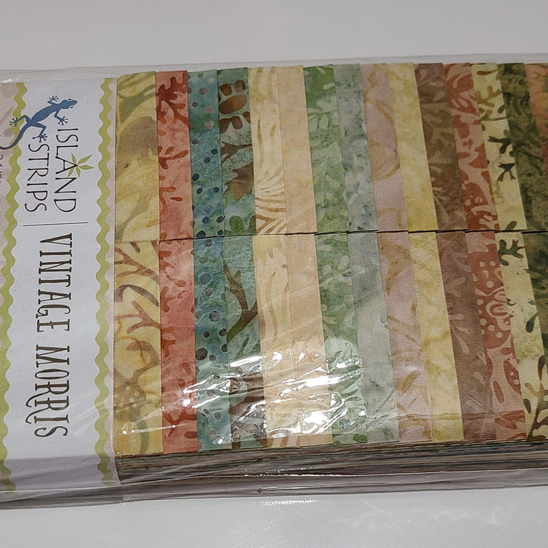Batik Cotton 2.5" Strip Pack 40 Pieces 20 Designs