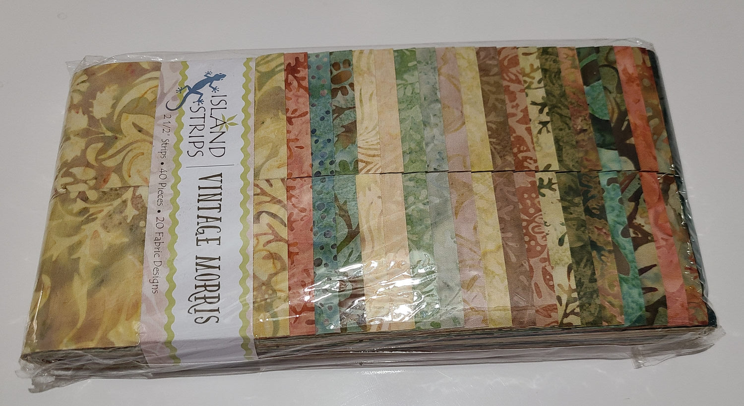 Batik Cotton 2.5" Strip Pack 40 Pieces 20 Designs