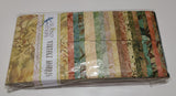 Batik Cotton 2.5" Strip Pack 40 Pieces 20 Designs