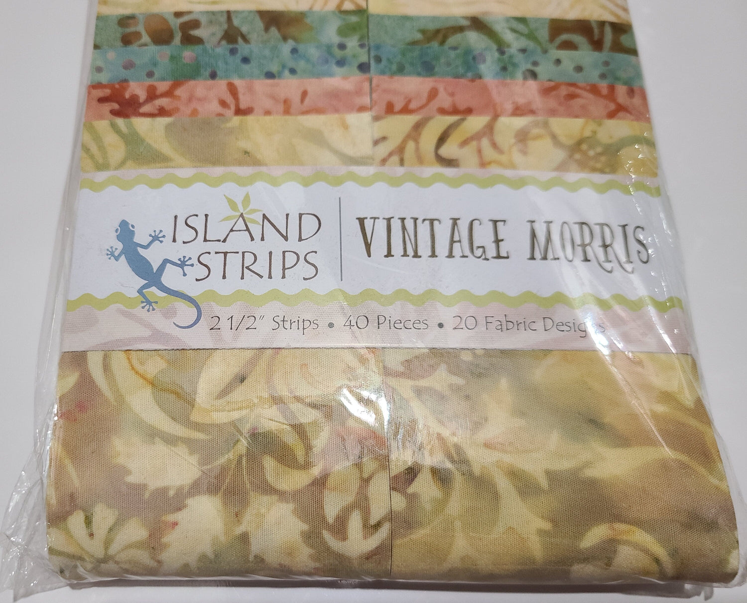 Batik Cotton 2.5" Strip Pack 40 Pieces 20 Designs