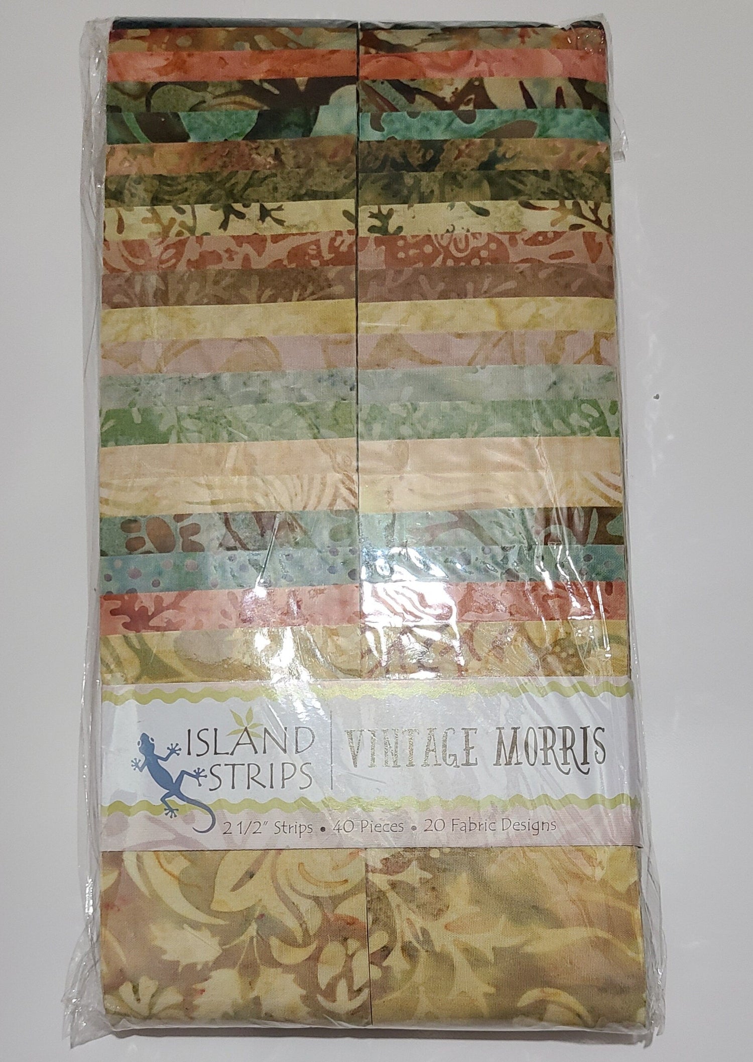 Batik Cotton 2.5" Strip Pack 40 Pieces 20 Designs